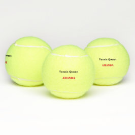 Tenniskönigin personalisiert tennisbälle