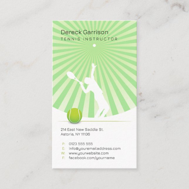 Tennislehrer | BERUFLICH Visitenkarte (Vorderseite)