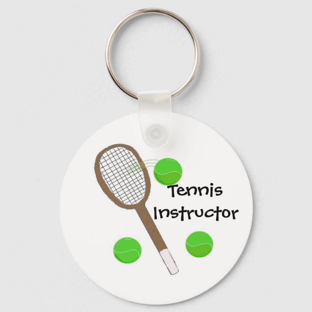 Tennislehrer Schlüsselanhänger (Vorderseite)