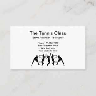 Tennislehrer Visitenkarte