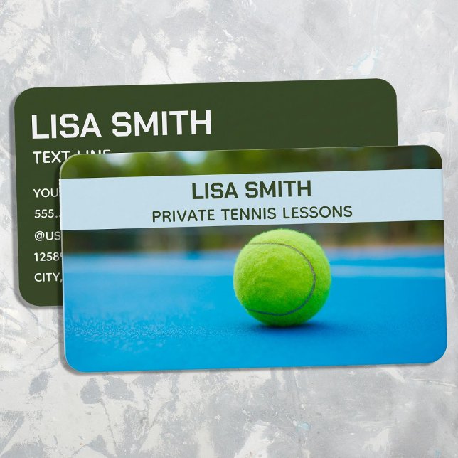 Tennislehrer Visitenkarte (Tennis Trainer Business Cards)