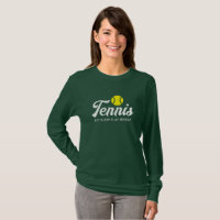 Tennisliebhaber Langarm-Shirt für Damen