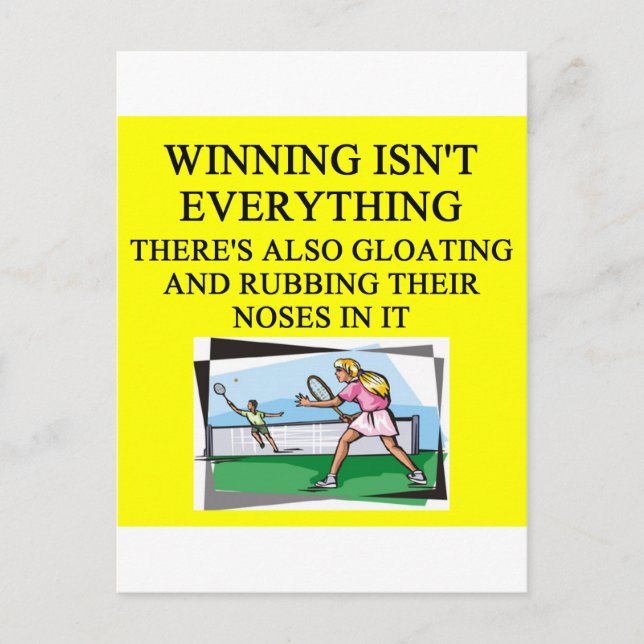 Tennisliebhaber Postkarte (Vorderseite)