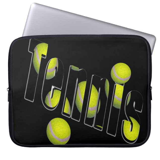 Tennislogos und -bälle, laptopschutzhülle (Vorderseite)