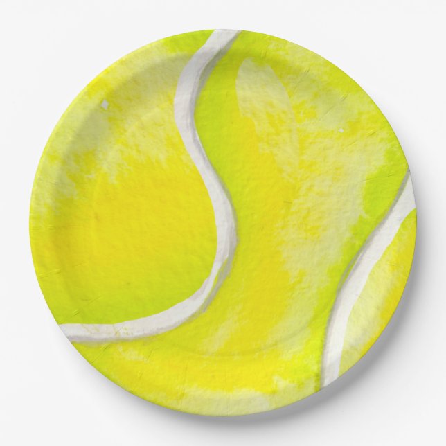 Tennisplatte für Tennis Player Party Pappteller (Vorderseite)