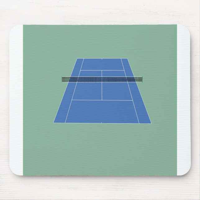 Tennisplatz - Grün und Blau Mousepad (Vorne)