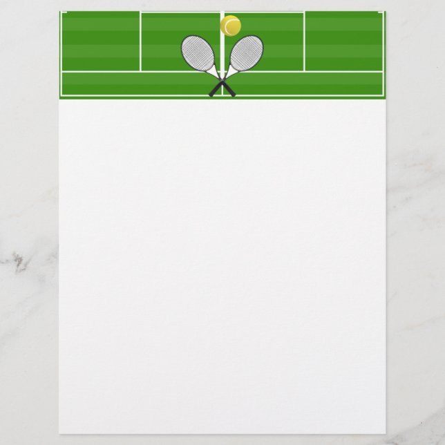 Tennisplatz & TENNIS RACKETS (Vorderseite)