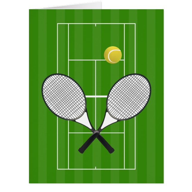 Tennisplatz & TENNIS RACKETS (Vorderseite)