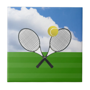 Tennisplatz & TENNIS RACKETS Fliese