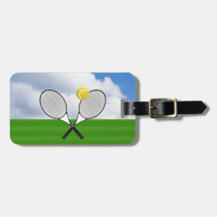 Tennisplatz & TENNIS RACKETS Gepäckanhänger