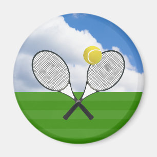Tennisplatz & TENNIS RACKETS Magnet