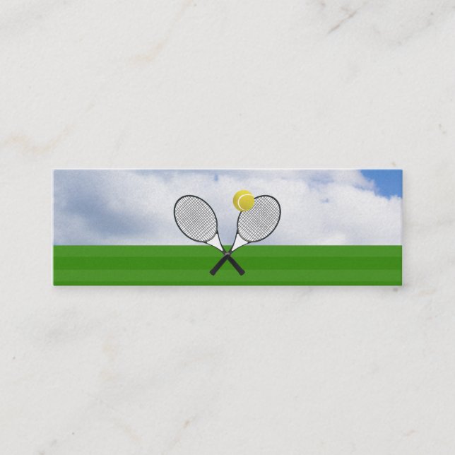 Tennisplatz & TENNIS RACKETS Mini Visitenkarte (Vorderseite)