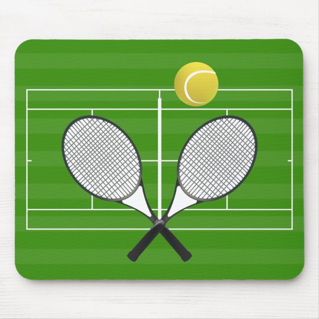 Tennisplatz & TENNIS RACKETS Mousepad (Vorne)