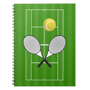Tennisplatz & TENNIS RACKETS Notizblock