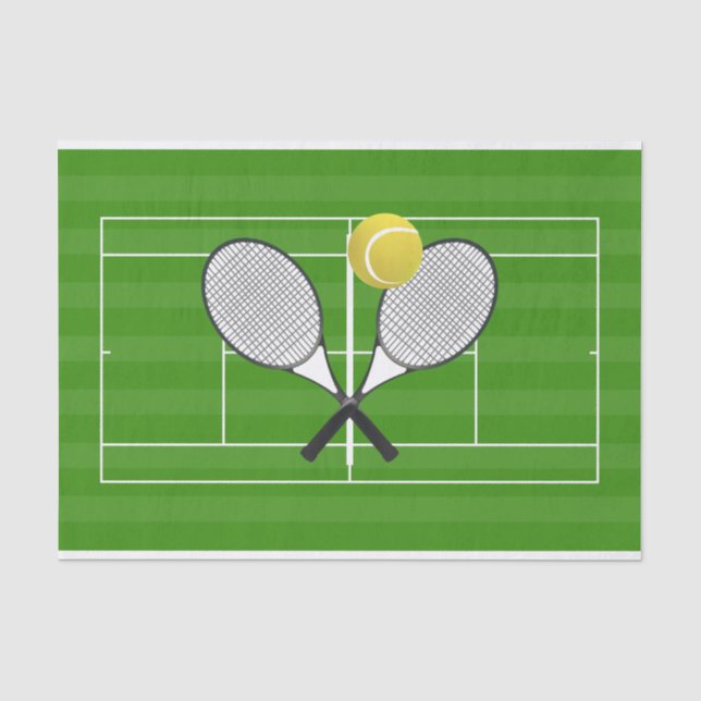 Tennisplatz & TENNIS RACKETS Seidenpapier (Vorderseite)