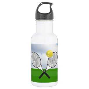 Tennisplatz & TENNIS RACKETS Trinkflasche