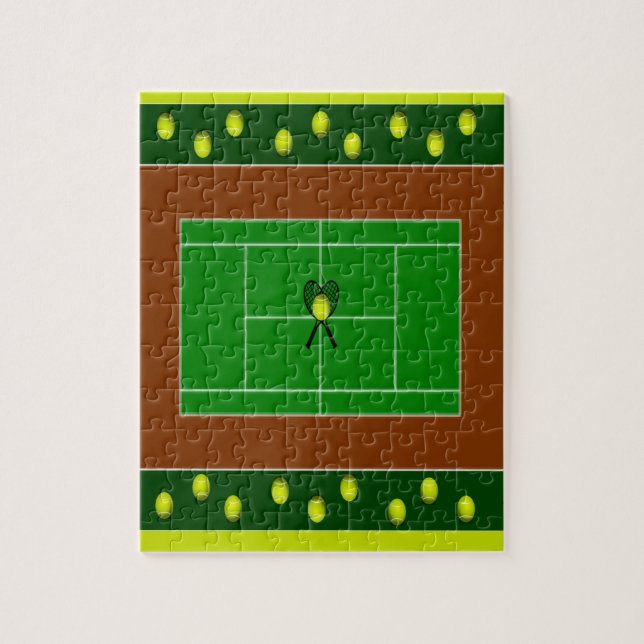 Tennisplatz u. Tennis-Schläger (Vertikal)