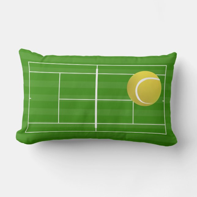 Tennisplatz u. Tennisball Lendenkissen (Vorderseite)