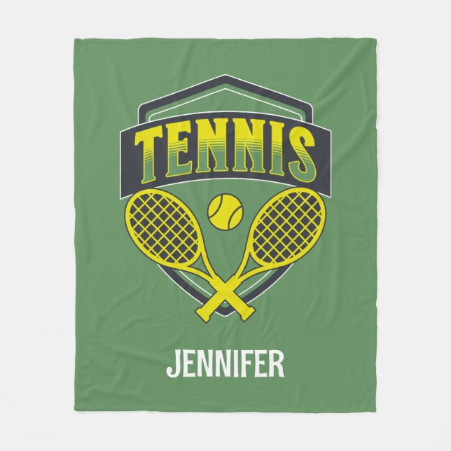 Tennisplätze für Tennisliebhaber Fleecedecke (Vorderseite)
