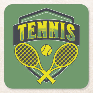 Tennisplätze für Tennisliebhaber Rechteckiger Pappuntersetzer