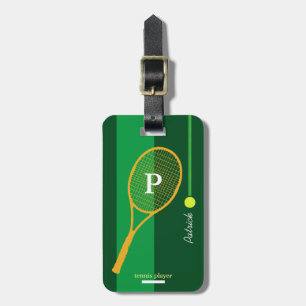 Tennisplätze im grünen Bereich personalisiert Gepäckanhänger