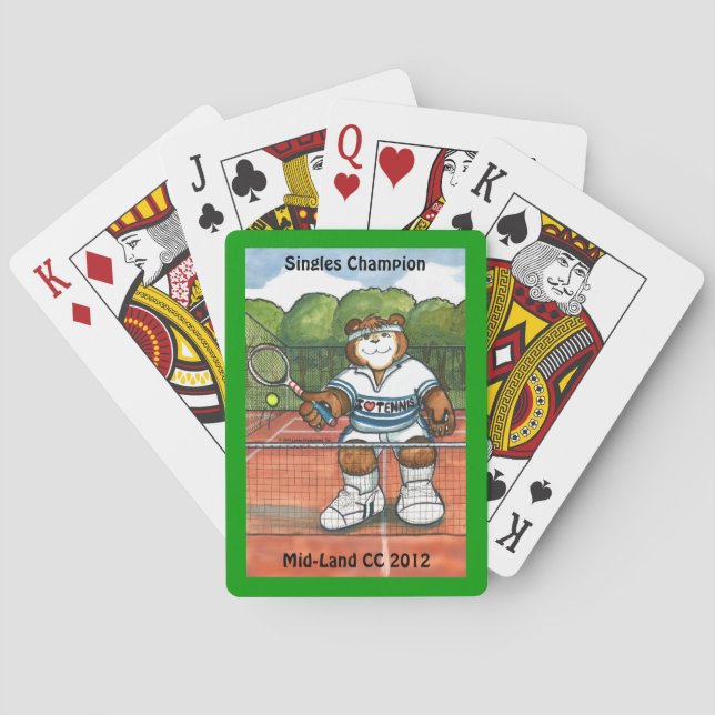 Tennisplätze Spielkarten (Rückseite)