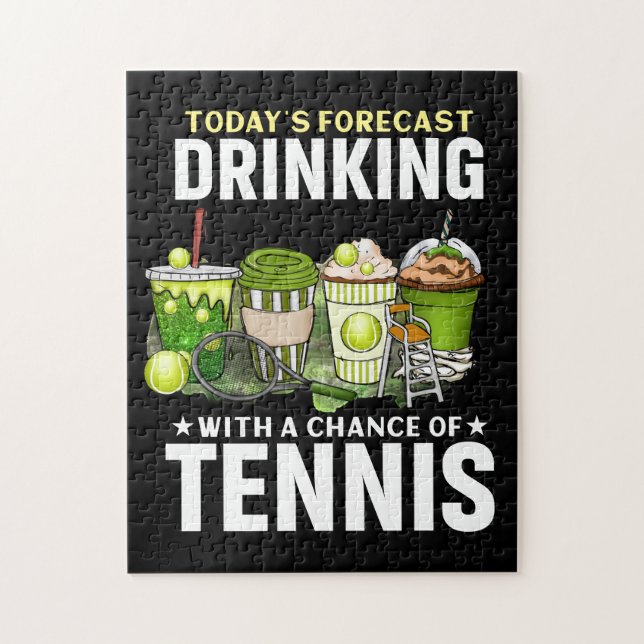 Tennispuzzles mit lustigem Sprichwort für Spieler (Vertikal)