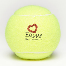 Tennisruhestand mit Herz-rote Rose Tennisbälle