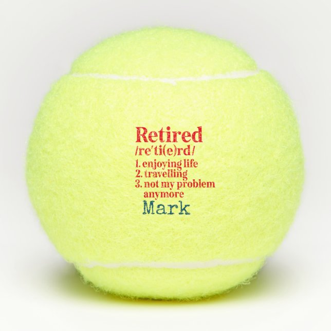 Tennisruhestand Tennisbälle (Vorderseite)
