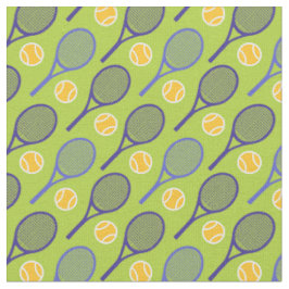 💚 🤩 🎾 Tennisschläger auf Grün (kleine Fliesen) Stoff