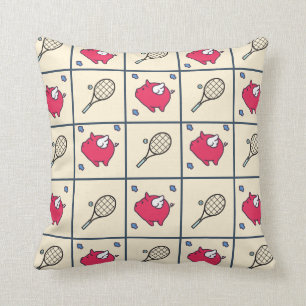 Tennisschläger Baby Pink Fliegende Schweine mit Fl Kissen