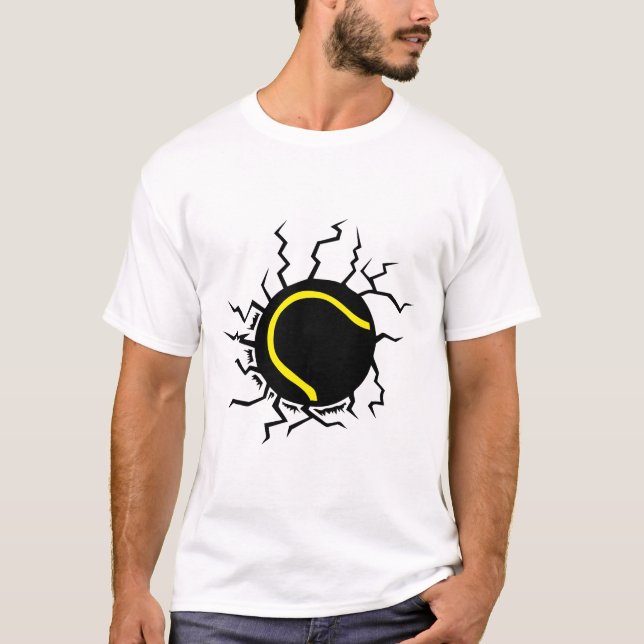 TENNISSCHLÄGER BALL T-Shirt (Vorderseite)