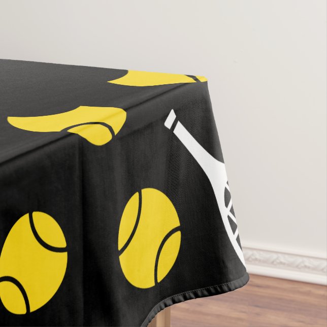 Tennisschläger & Balls Trainer Gelb Schwarz Tischdecke (Beispiel)