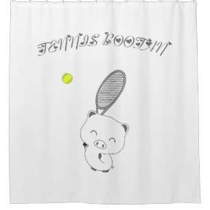 Tennisschläger Duschvorhang