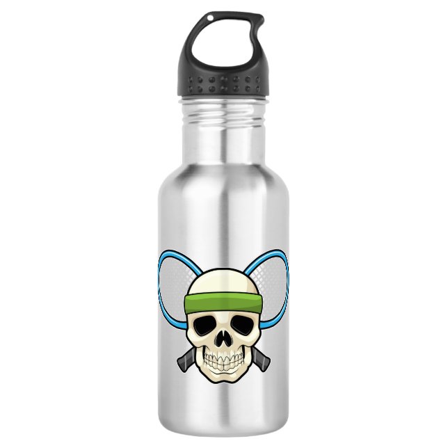 Tennisschläger Edelstahlflasche (Vorderseite)