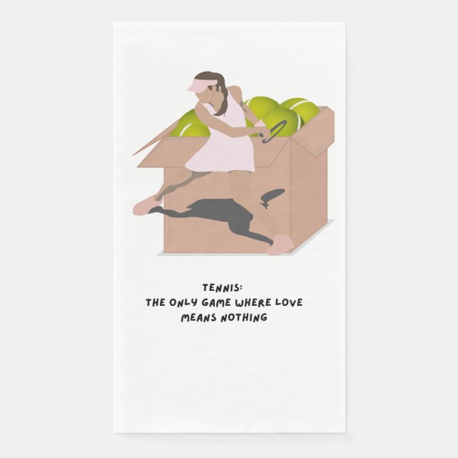 Tennisschläger für Party Serviette (Vorderseite)