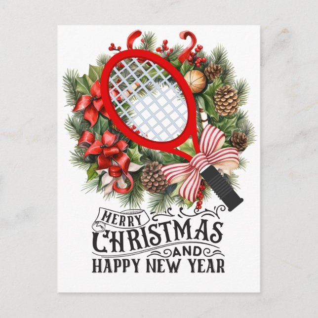 Tennisschläger für Weihnachten und Neujahr (Vorderseite)