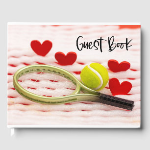 Tennisschläger mit Liebe Hochzeitsgast-Buch Gästebuch