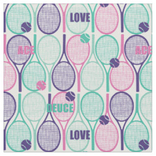 Tennisschläger mit weißem Hintergrund Stoff
