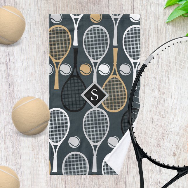 Tennisschläger Monogram Handtuch (Von Creator hochgeladen)