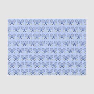 Tennisschläger-Musterblau Seidenpapier