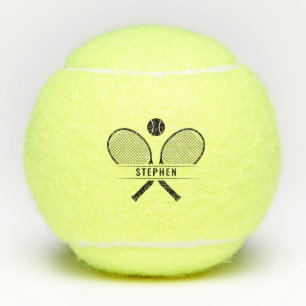 Tennisschläger & Namen personalisiert Tennisbälle