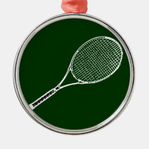 Tennisschläger Ornament Aus Metall