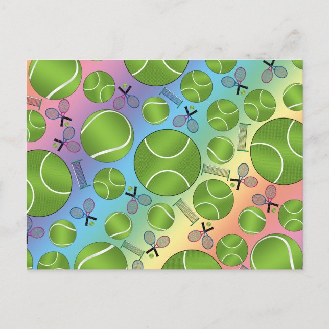 Tennisschläger Postkarte (Vorderseite)