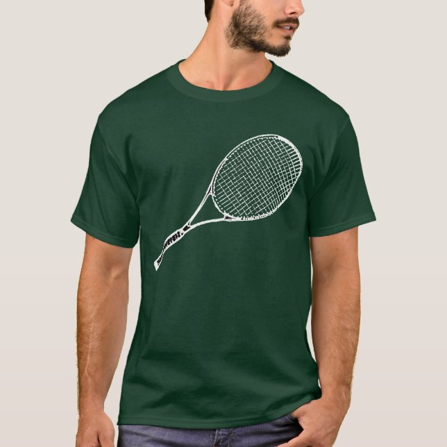 Tennisschläger T-Shirt (Vorderseite)