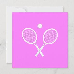 Tennisschläger und Ball Einladung