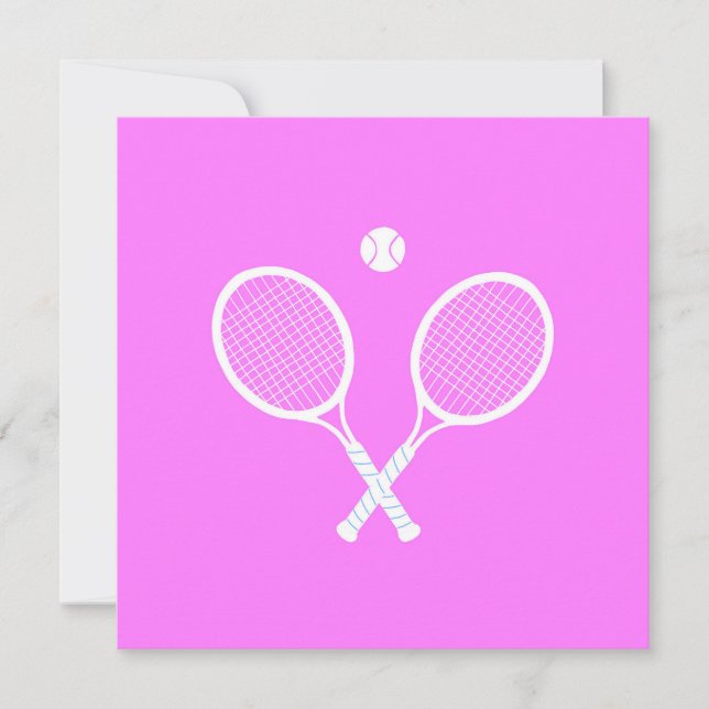Tennisschläger und Ball Einladung (Vorderseite)