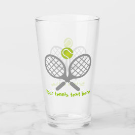Tennisschläger und Ball grau und grün Glas