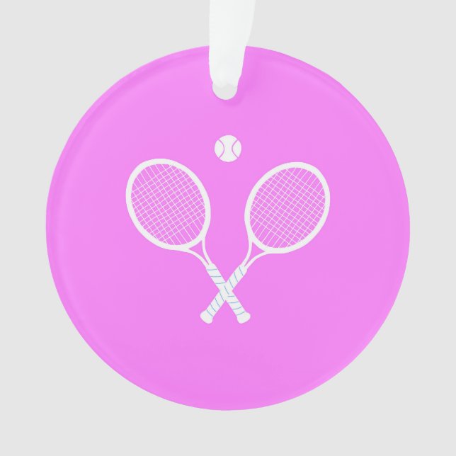 Tennisschläger und Ball Ornament (Vorderseite)