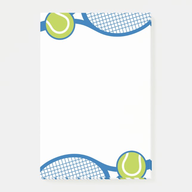 Tennisschläger und -ball post-it klebezettel (Vorderseite)